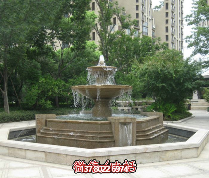精美石雕大型噴泉,美化小區廣場景觀 精美石雕大型噴泉,美化小區廣場景觀