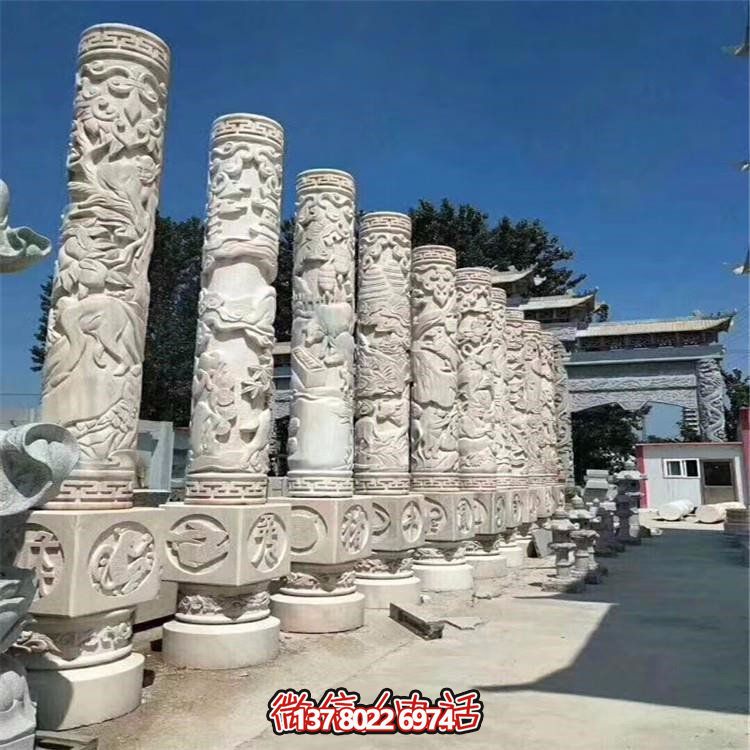 大型戶(hù)外石柱雕塑浮雕園林景觀