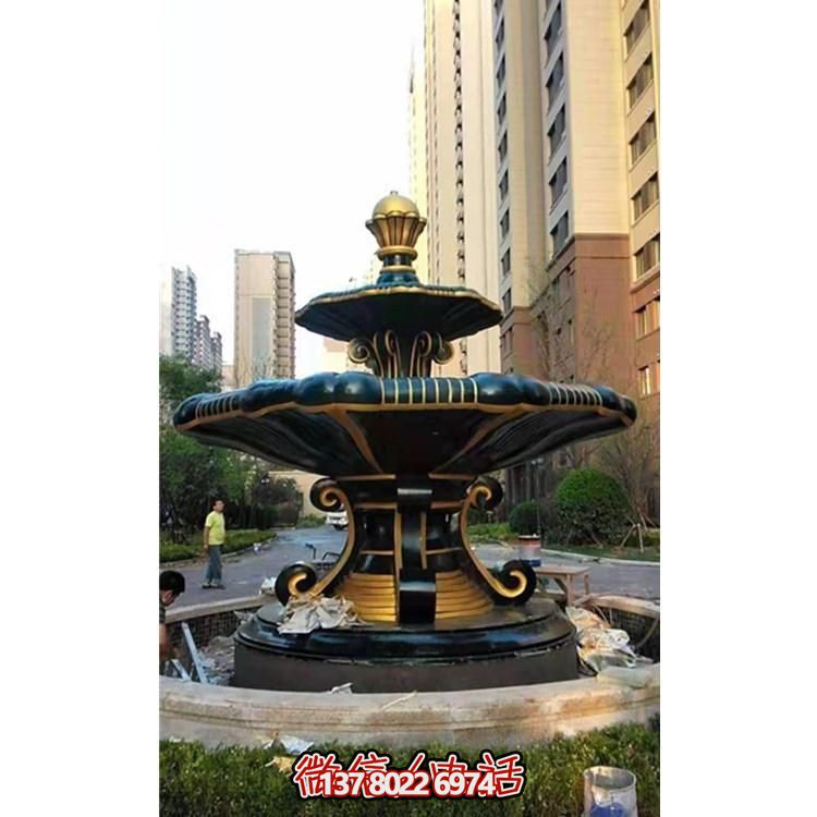 歐式風(fēng)格石雕大型噴泉雕塑，點(diǎn)綴別墅小區(qū)