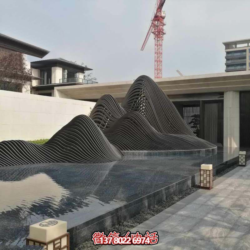 精致不銹鋼鐵藝假山，景觀抽象庭院裝飾別墅