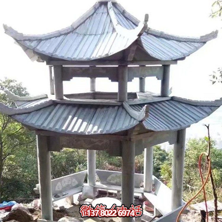 經典雙層大理石雕塑涼亭，給你不一樣的室外體驗