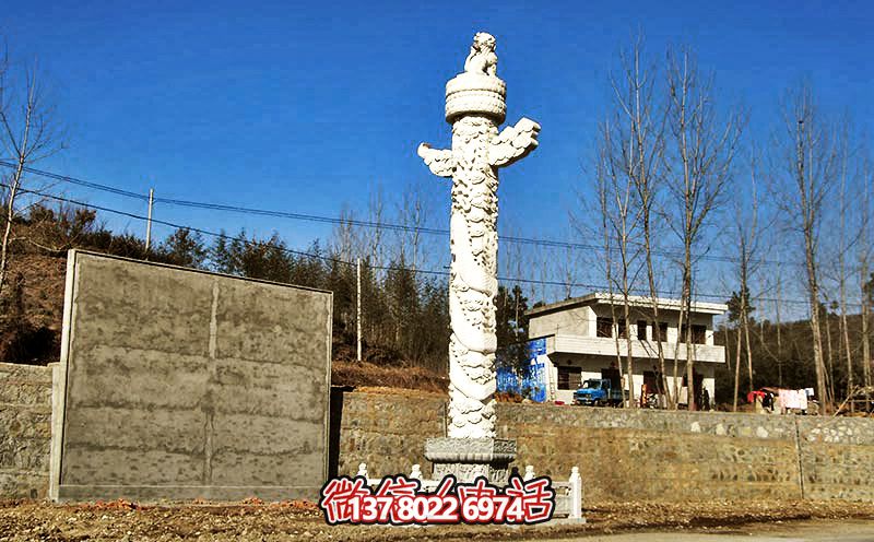 漢白玉華表雕塑,點綴農村廣場 漢白玉華表雕塑,點綴農村廣場