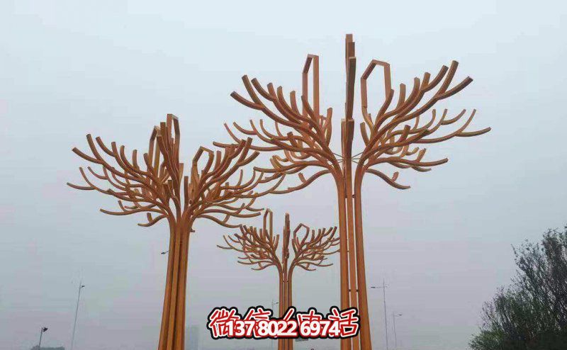 不銹鋼景觀雕塑，提升步行商業街抽象美感