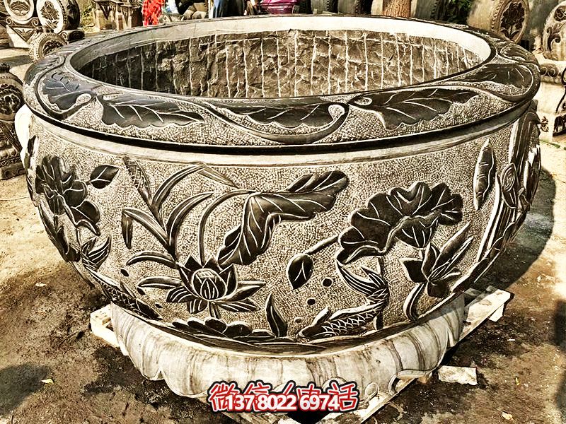精美大理石浮雕蓮花缸,現代庭院裝飾雕塑 精美大理石浮雕蓮花缸,現代庭院裝飾雕塑