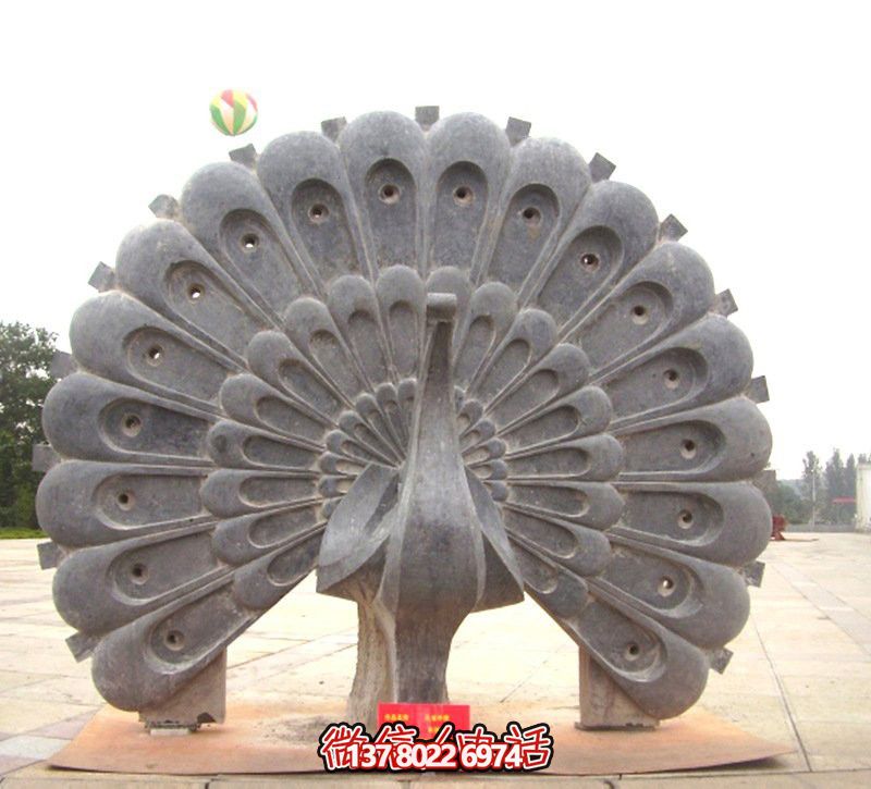 創意青石孔雀雕塑 創意青石孔雀雕塑