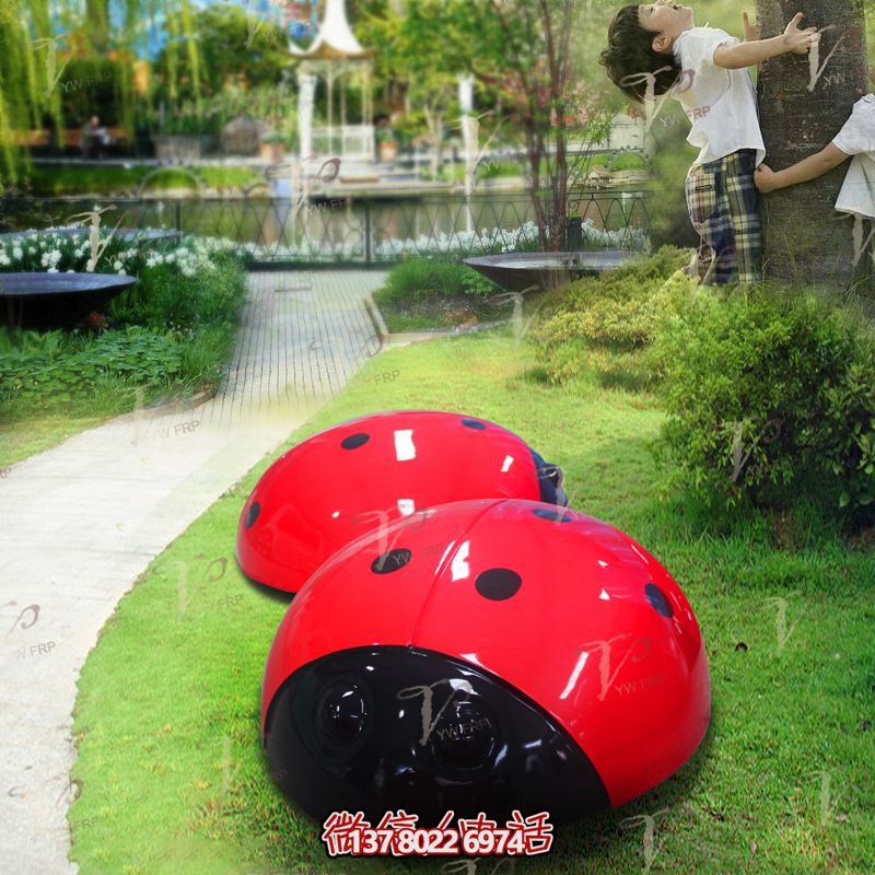 精美玻璃鋼瓢蟲雕塑,點亮公園 精美玻璃鋼瓢蟲雕塑,點亮公園