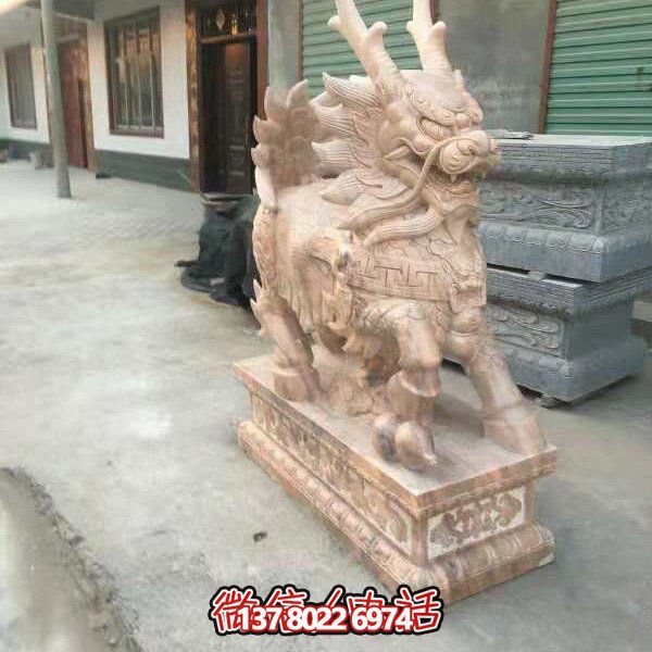 高端定制大理石石雕獅子雕塑，裝點大型庭院、別墅、門口，招財又安全