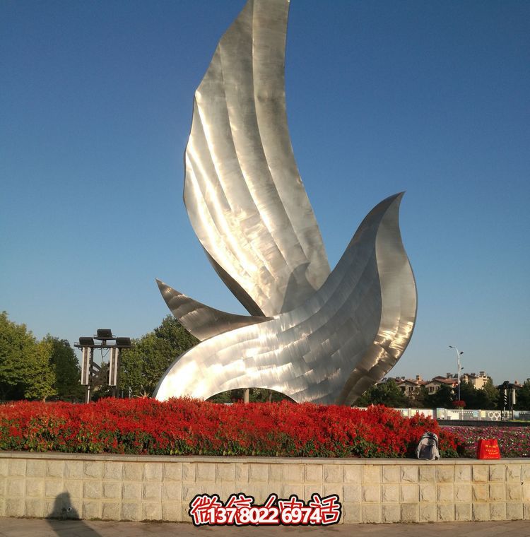創意城市花園不銹鋼鴿子雕塑 創意城市花園不銹鋼鴿子雕塑