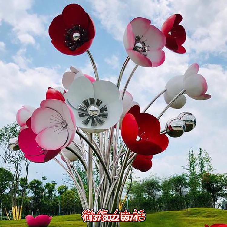 不銹鋼彩繪大型花朵雕塑,為景區(qū)廣場增添色彩 不銹鋼彩繪大型花朵雕塑,為景區(qū)廣場增添色彩