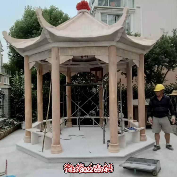 紅古涼亭，讓你在小區(qū)花園里享受晚霞美景