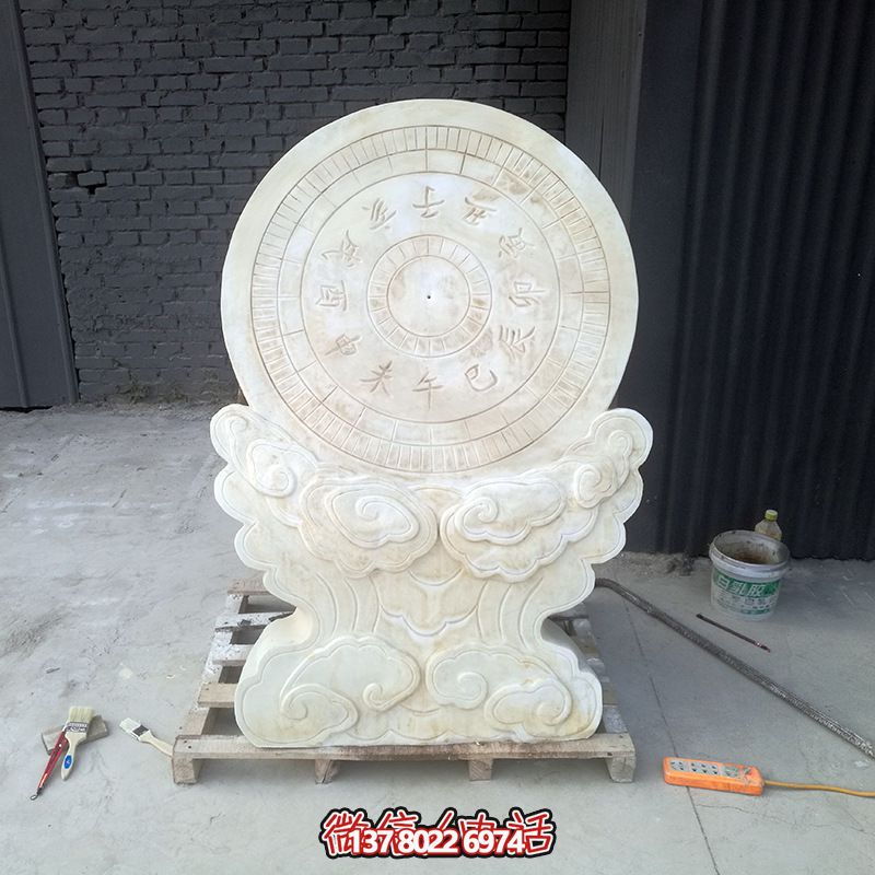 漢白玉雕塑日晷創意定制別墅裝飾 漢白玉雕塑日晷創意定制別墅裝飾