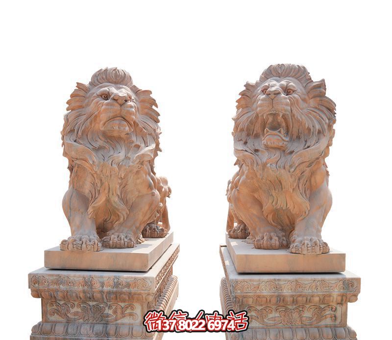 雕塑財(cái)神獅子，祈求招財(cái)進(jìn)寶