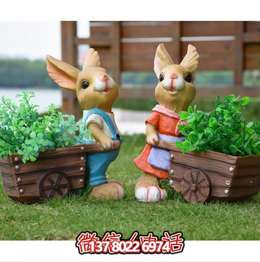 可愛兔子雕塑,點綴玻璃鋼戶外園林景觀 可愛兔子雕塑,點綴玻璃鋼戶外園林景觀