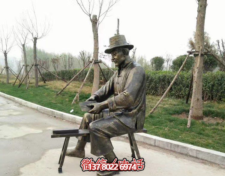 雕刻精美的銅雕老人雕塑 雕刻精美的銅雕老人雕塑