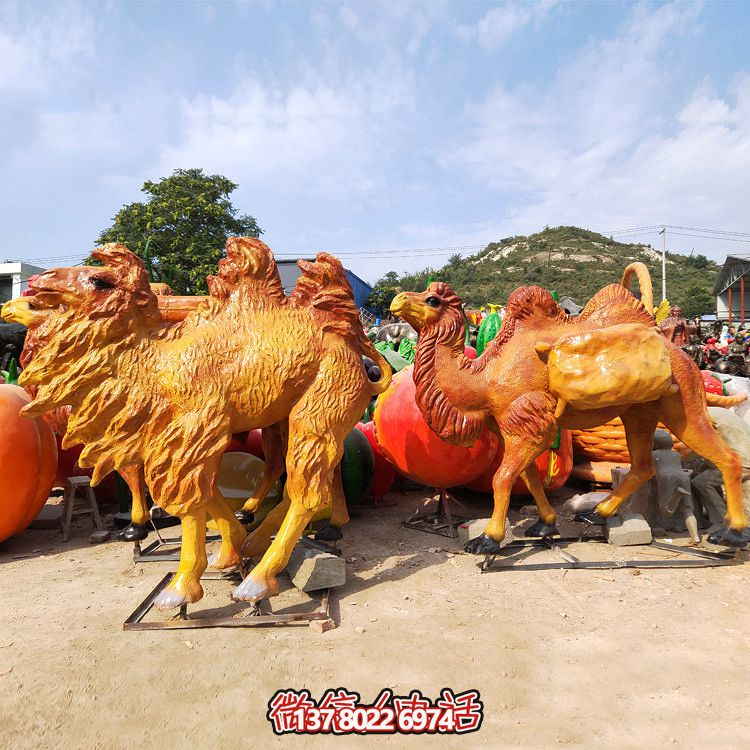 玻璃鋼駱駝雕塑,高端噴漆裝飾公園街道 玻璃鋼駱駝雕塑,高端噴漆裝飾公園街道