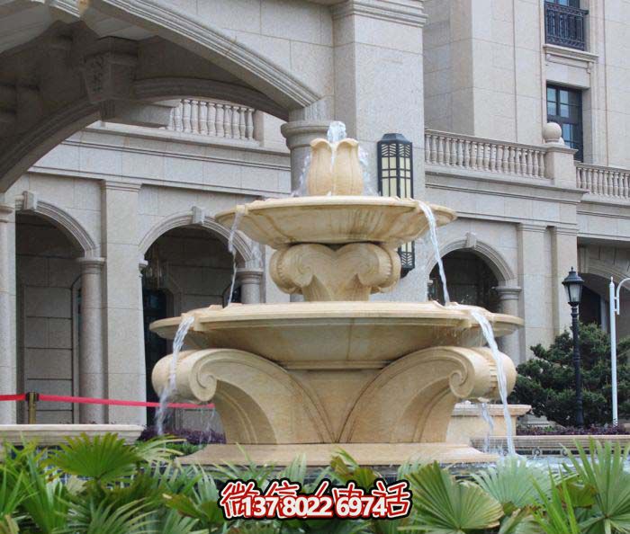 歐式風格大理石噴泉雕塑，美化酒店、廣場、景觀