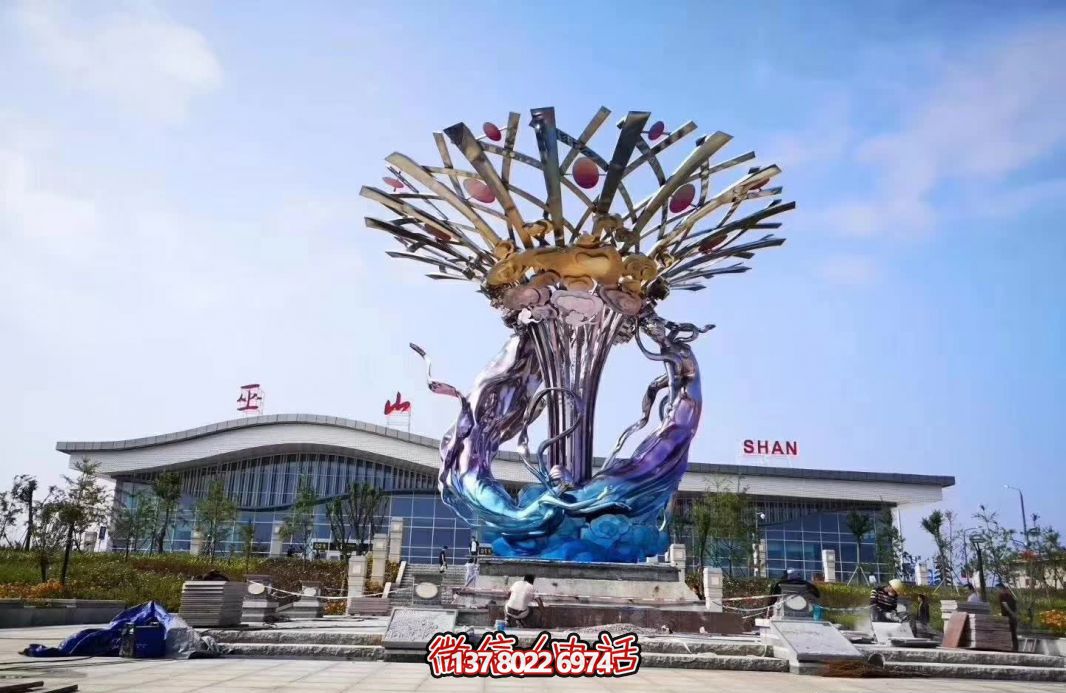 玻璃鋼美人魚雕塑,給廣場帶來彩繪跳舞美景 玻璃鋼美人魚雕塑,給廣場帶來彩繪跳舞美景