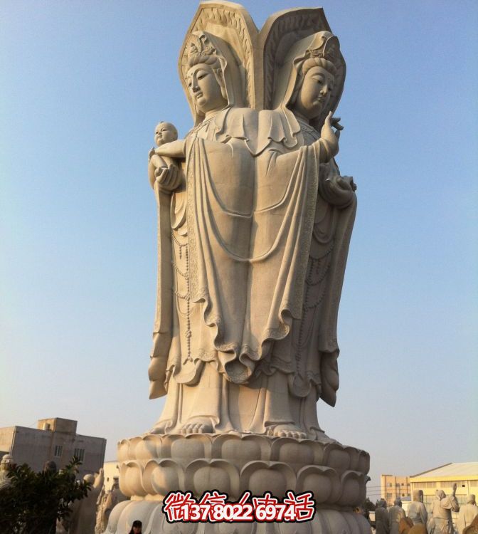 大型觀音大理石雕塑，精美的園林景觀裝飾