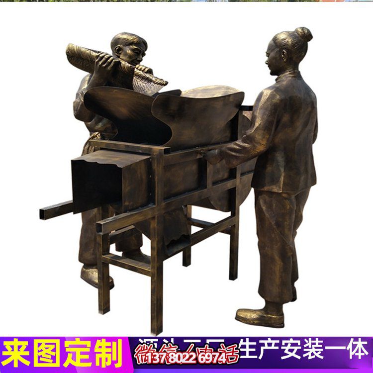 農耕系列人物雕塑農民勞動雕塑擺件鄉(xiāng)土風情系列雕塑