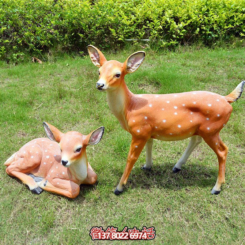 公園草坪創(chuàng)意玻璃鋼彩繪仿真動(dòng)物鹿雕塑 公園草坪創(chuàng)意玻璃鋼彩繪仿真動(dòng)物鹿雕塑