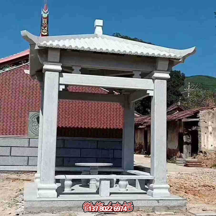景區戶外四角青石仿古建休閑涼亭 景區戶外四角青石仿古建休閑涼亭