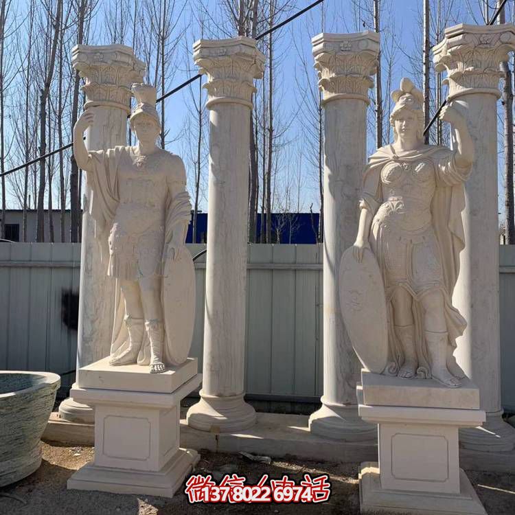 廣場(chǎng)大型大理石石雕西方人物景觀(guān)雕塑