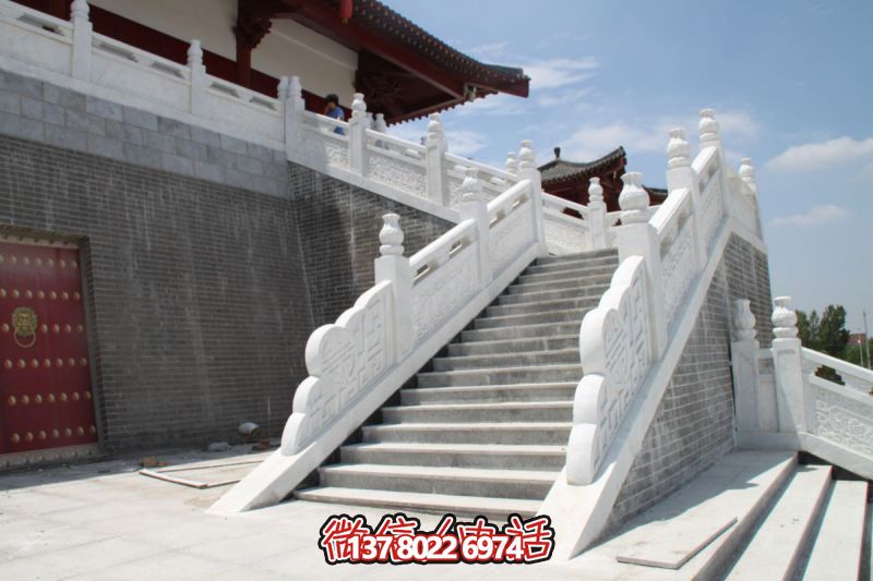 漢白玉石雕欄板景觀雕塑工程-弦歌臺欄板欄桿工程